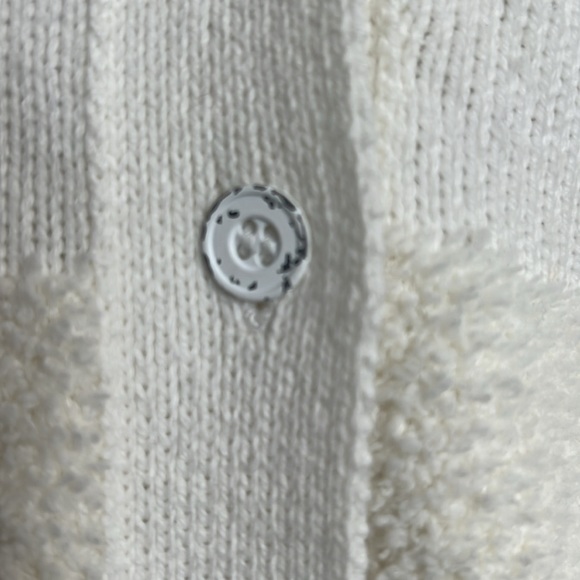 Daily Practice by Anthropologie Cream Striped Cardigan Sweater. Size Medium. - Picture 11 of 15
